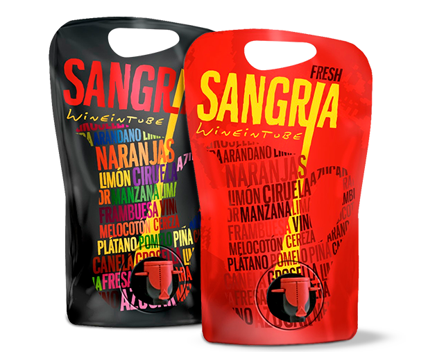 packs sangria wineintube formato pouch